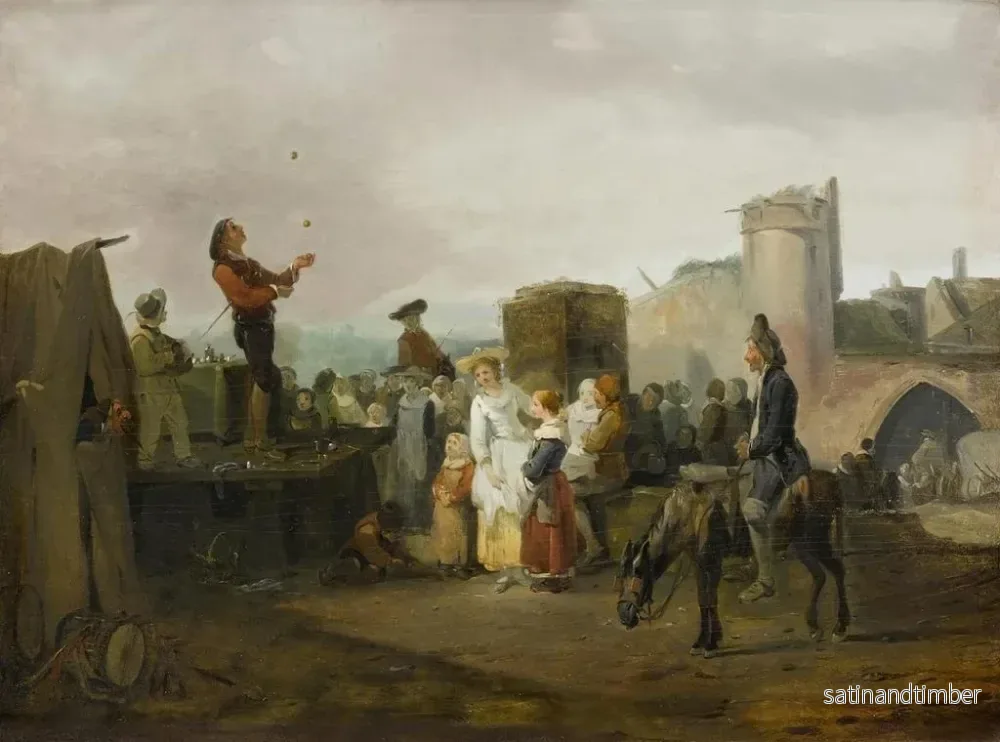 Reproduktion av målningen En bymarknad - Philibert-Louis Debucourt - Bild 2
