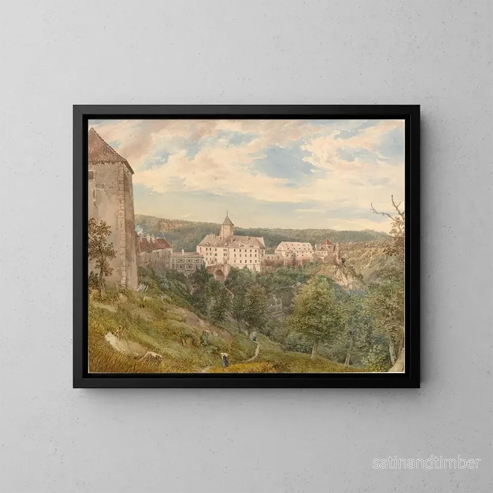 Reproduktion av målningen Château d'Eichhorn vid skymningen - Josef Höger