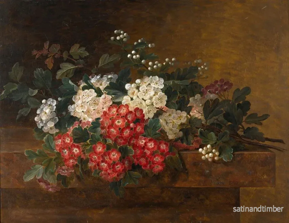 Reproduktion av målningen Naturtavla med prunusblommor - Johan Laurentz Jensen - Bild 2