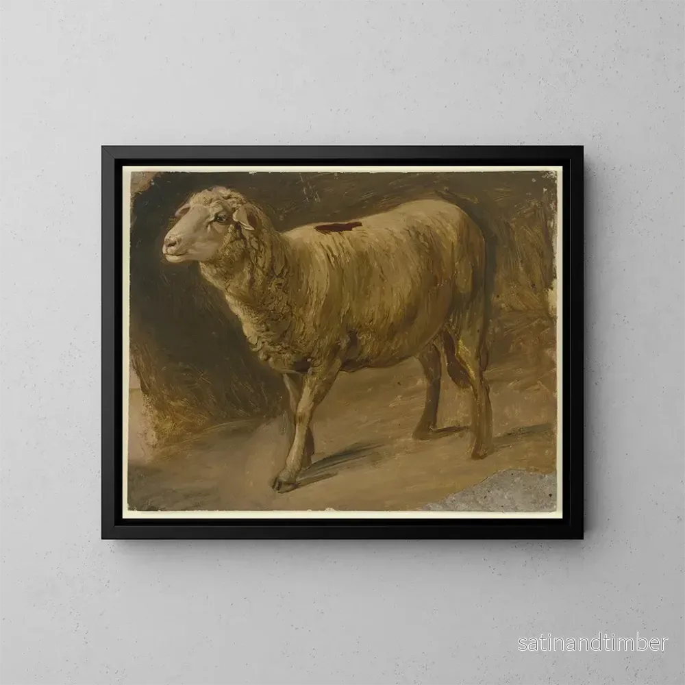 Reproduktion av målningen Moutons - Jakob Becker