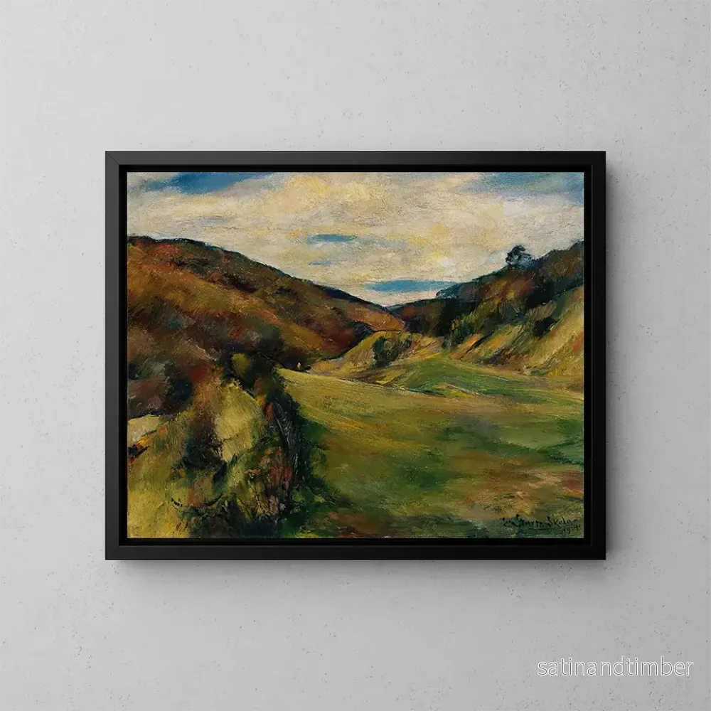 Reproduktion av målningen Prairie au Dreimarkstein à Sievering - Egge Sturm-Skrla