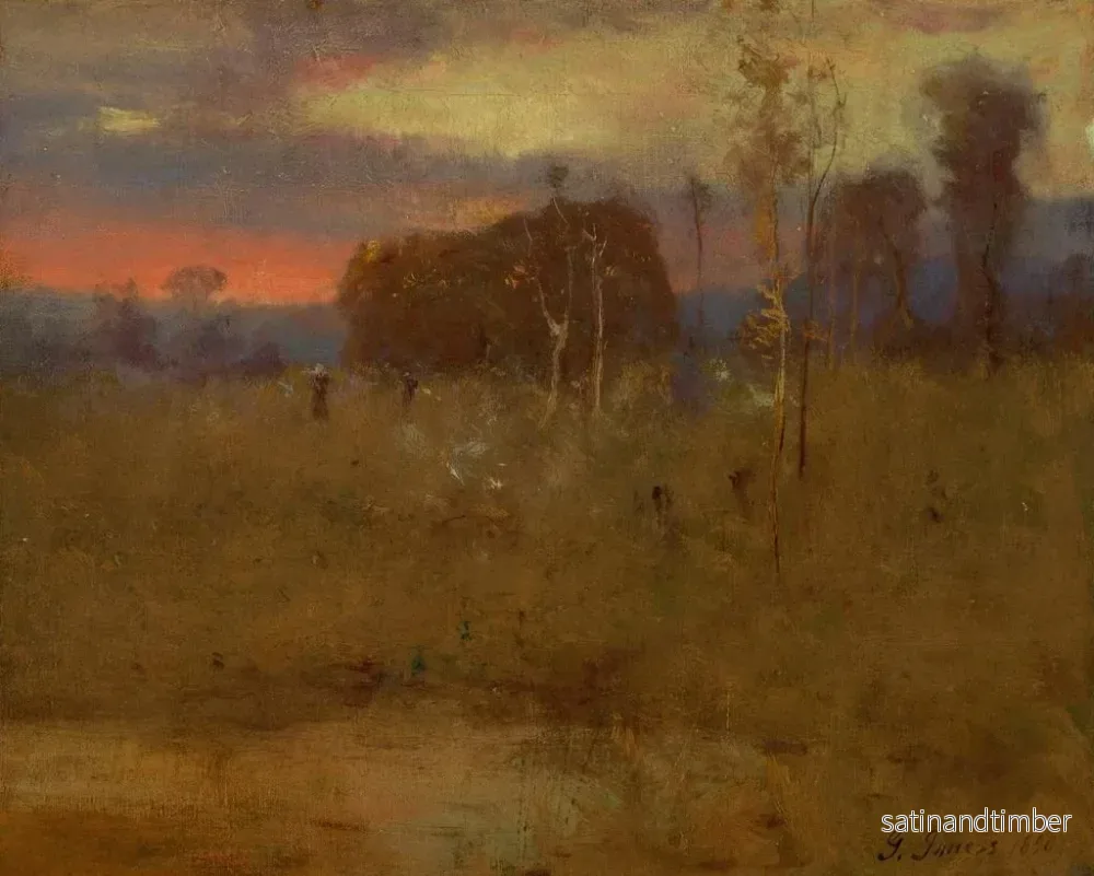 Reproduktion av målningen Ljus av kvällen över prärien - George Inness - Bild 2