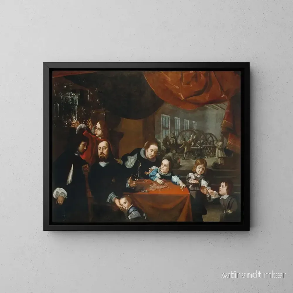 Reproduktion av målningen La famille du tailleur de pierres précieuses Dionysius Miseroni – Karel Škréta Reproduktion av målningen La famille du tailleur de pierres précieuses Dionysius Miseroni – Karel Škréta