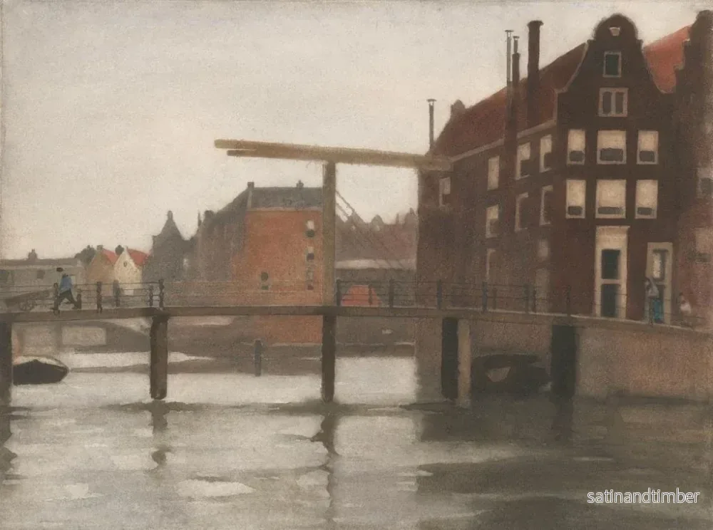 Reproduktion av målningen Vue d'Uilenburg à Amsterdam - Willem Witsen - Bild 2
