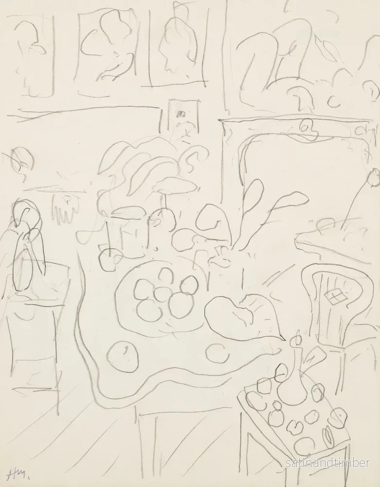Reproduction du dessin Étude d’intérieur – Henri Matisse Reproduction du dessin Étude d’intérieur – Henri Matisse