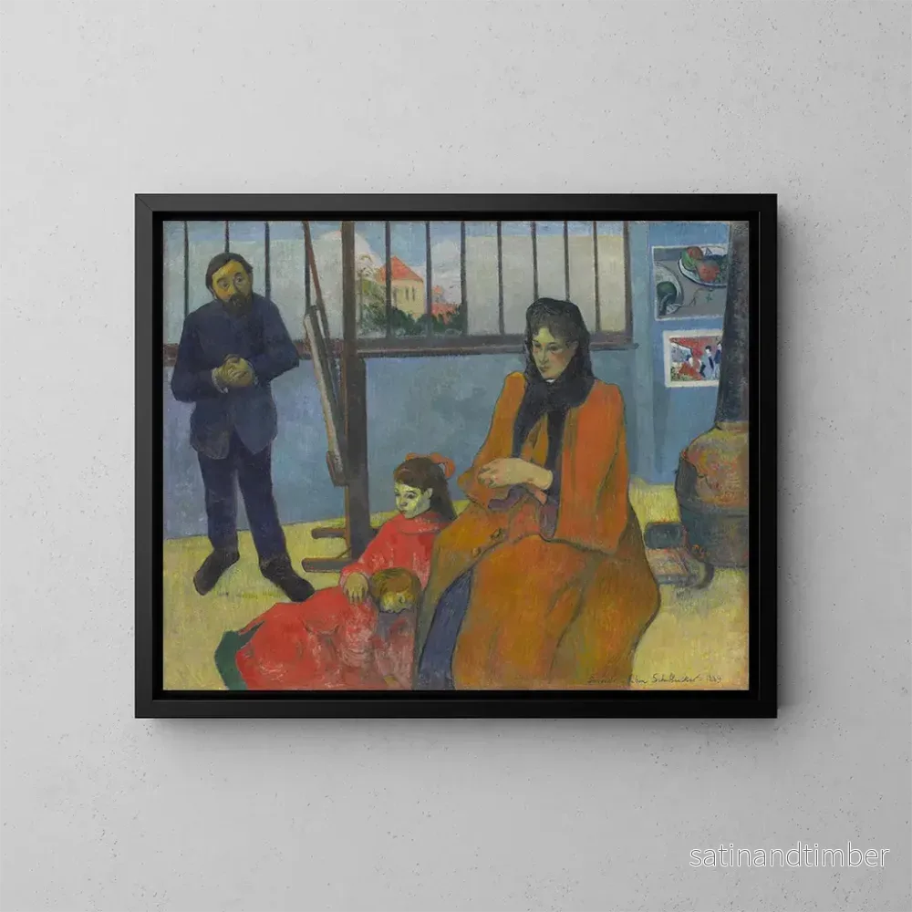 Reproduktion av målningen L'atelier de Schuffenecker - Paul Gauguin