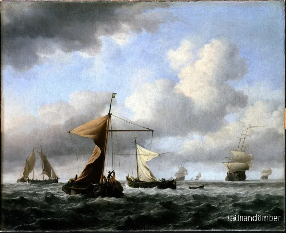 Reproduktion av målningen En livlig bris - Willem van de Velde den Yngre - Bild 2