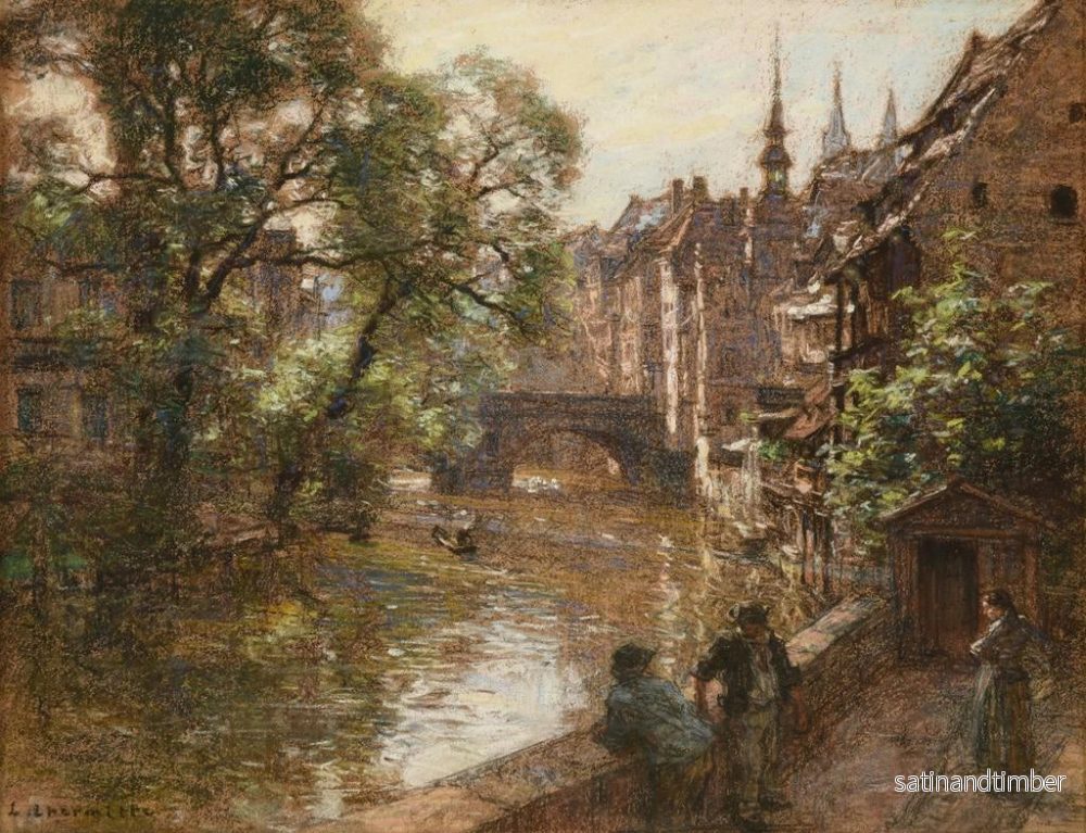 Reproduktion av målningen Le pont de Nuremberg - Léon Augustin Lhermitte - Bild 2