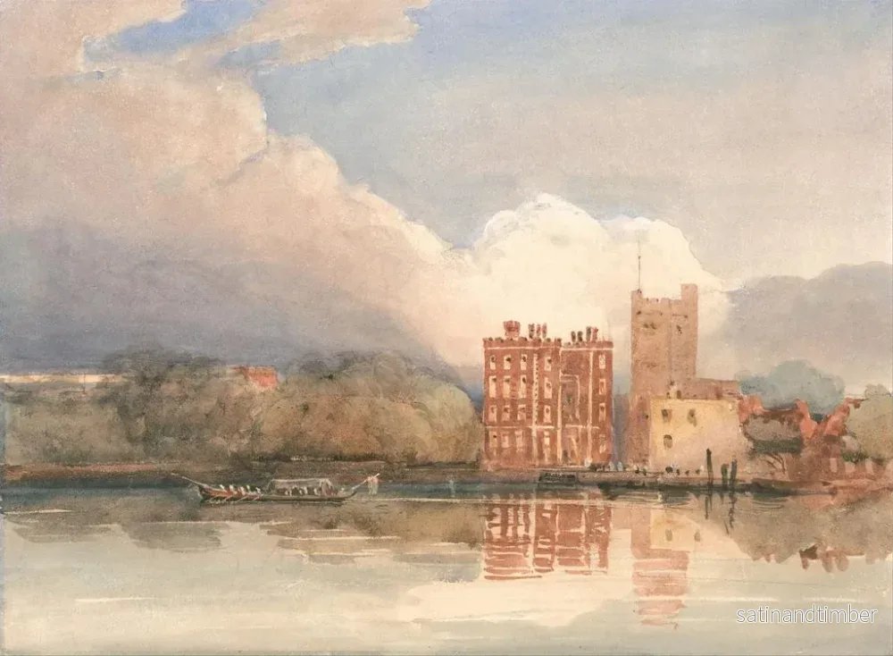 Reproduktion av målningen Vue du palais de Lambeth sur la Tamise - David Cox - Bild 2