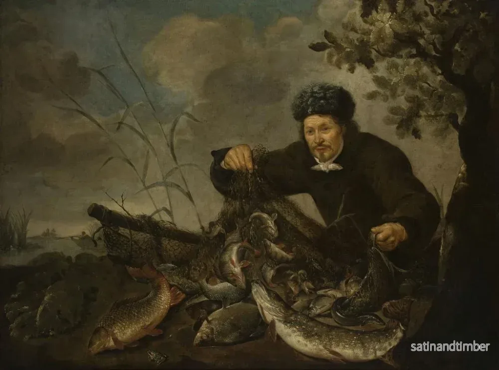 Reproduktion av målningen Fiskare med en fisk i nätet - Pieter van Noort - Bild 2
