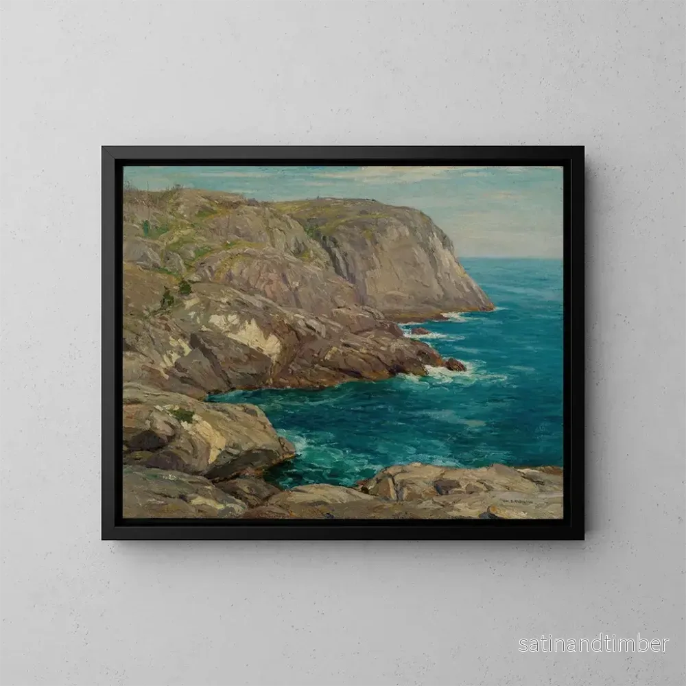 Reproduktion av målningen Les falaises de Monhegan - William S. Robinson