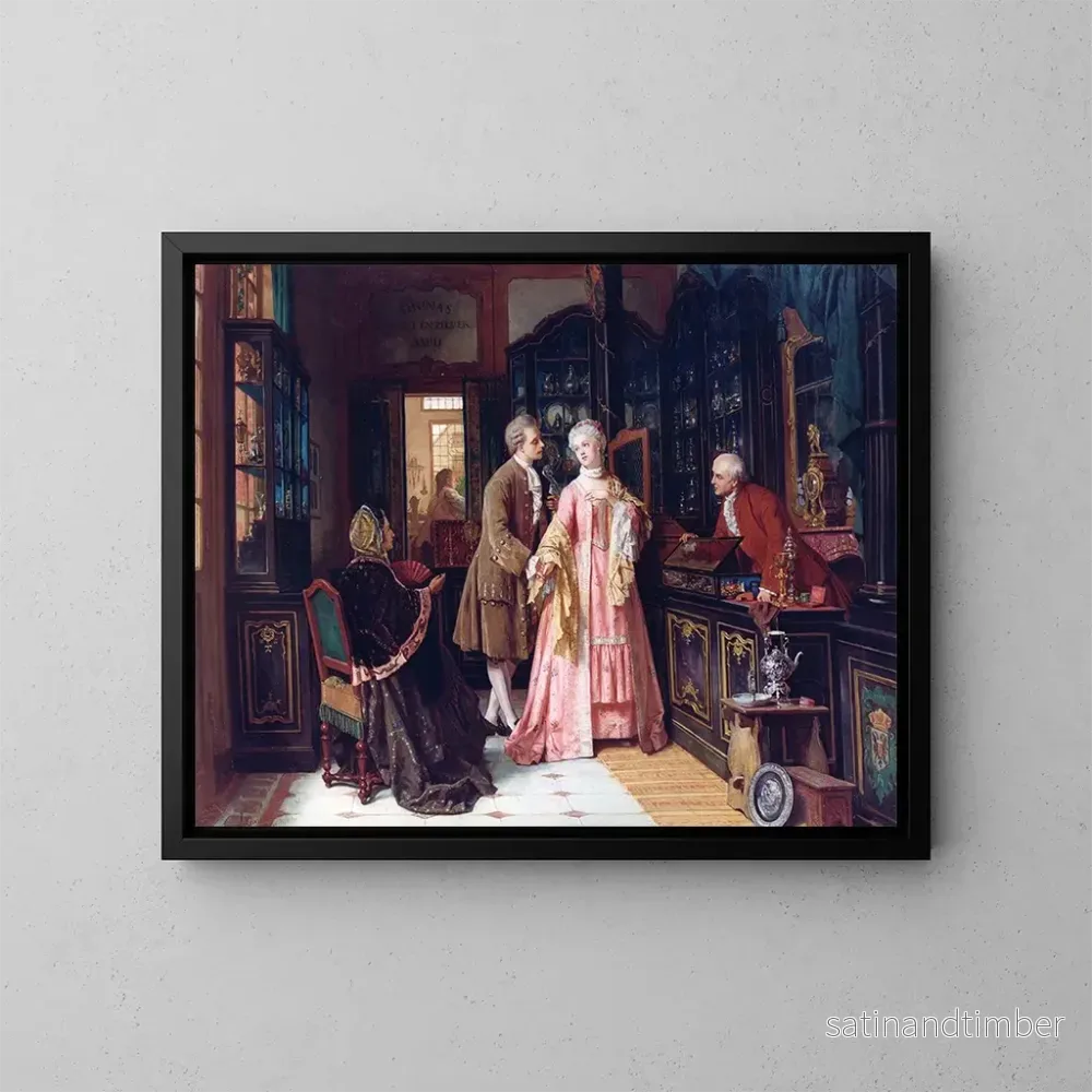 Reproduktion av målningen Välj ringen - Jean Carolus