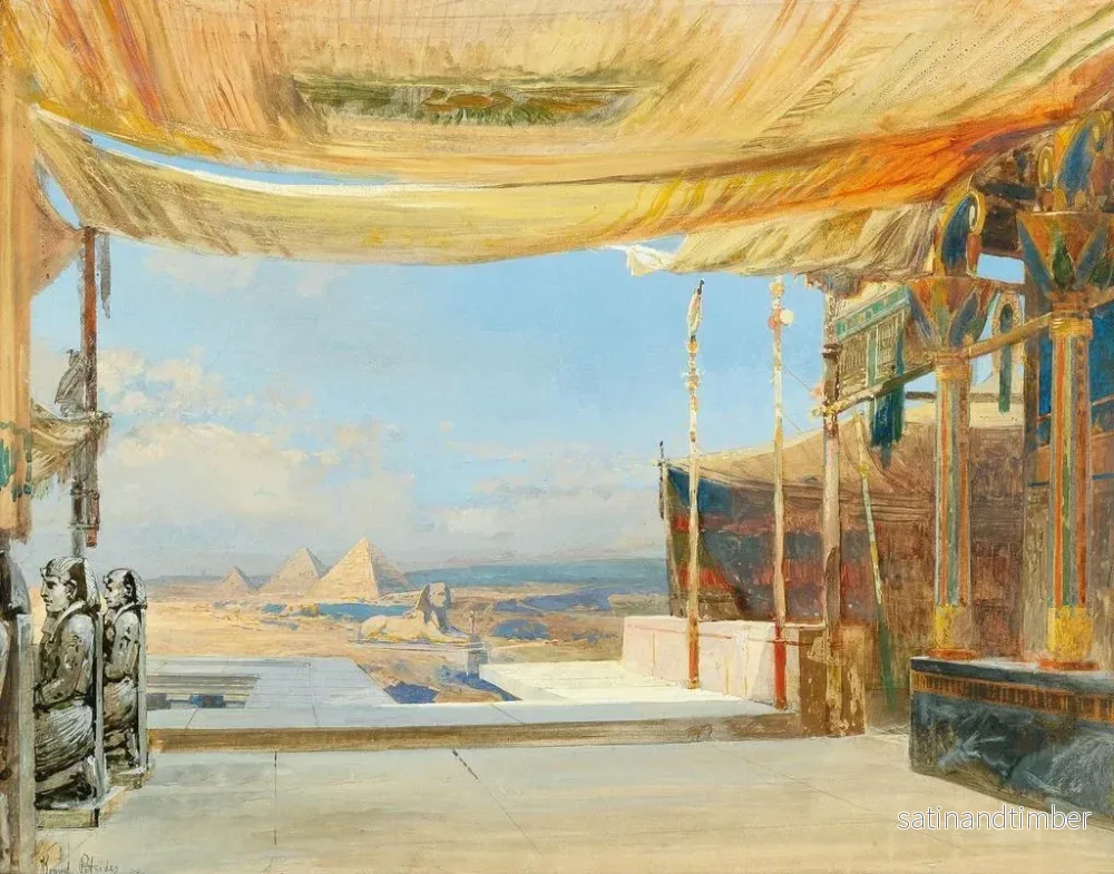 Reproduktion av målningen Vue du Sphinx et des pyramides de Gizeh - Konrad Petrides - Bild 2