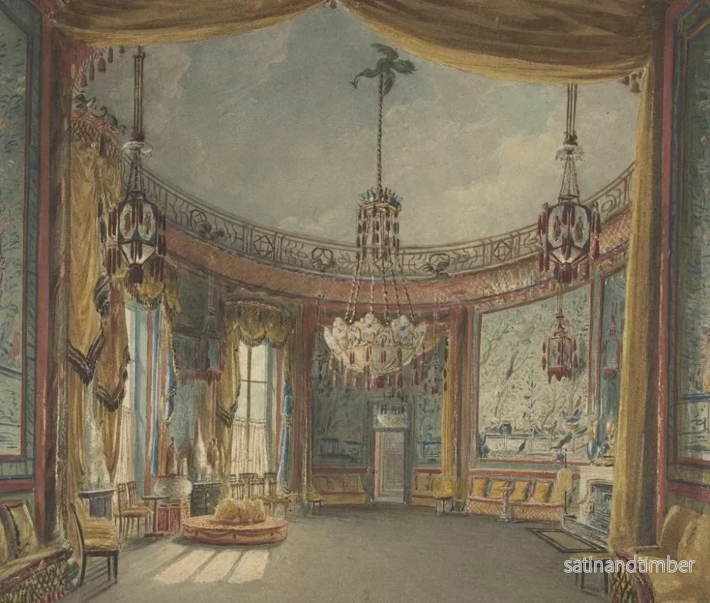 Reproduktion av målningen Le salon du pavillon de Brighton - Augustus Charles Pugin - Bild 2