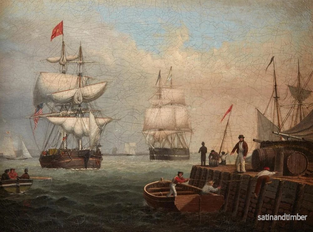 Reproduktion av målningen av Boston hamn - Fitz Henry Lane - Bild 2
