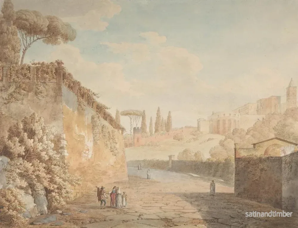Reproduktion av målningen En väg under Villa d'Este i Tivoli - Jean Thomas Thibault - Bild 2