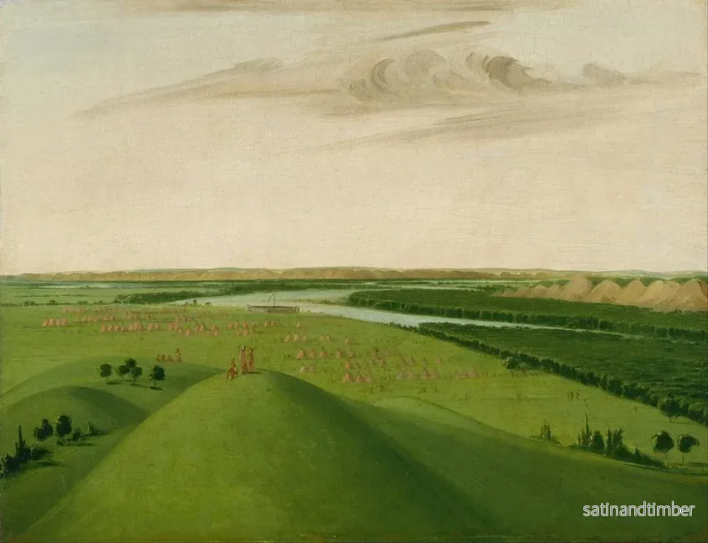 Reproduktion av målningen Fort Union, vid mynningen av Yellowstone-floden, 2000 mil ovanför Saint-Louis - George Catlin - Bild 2