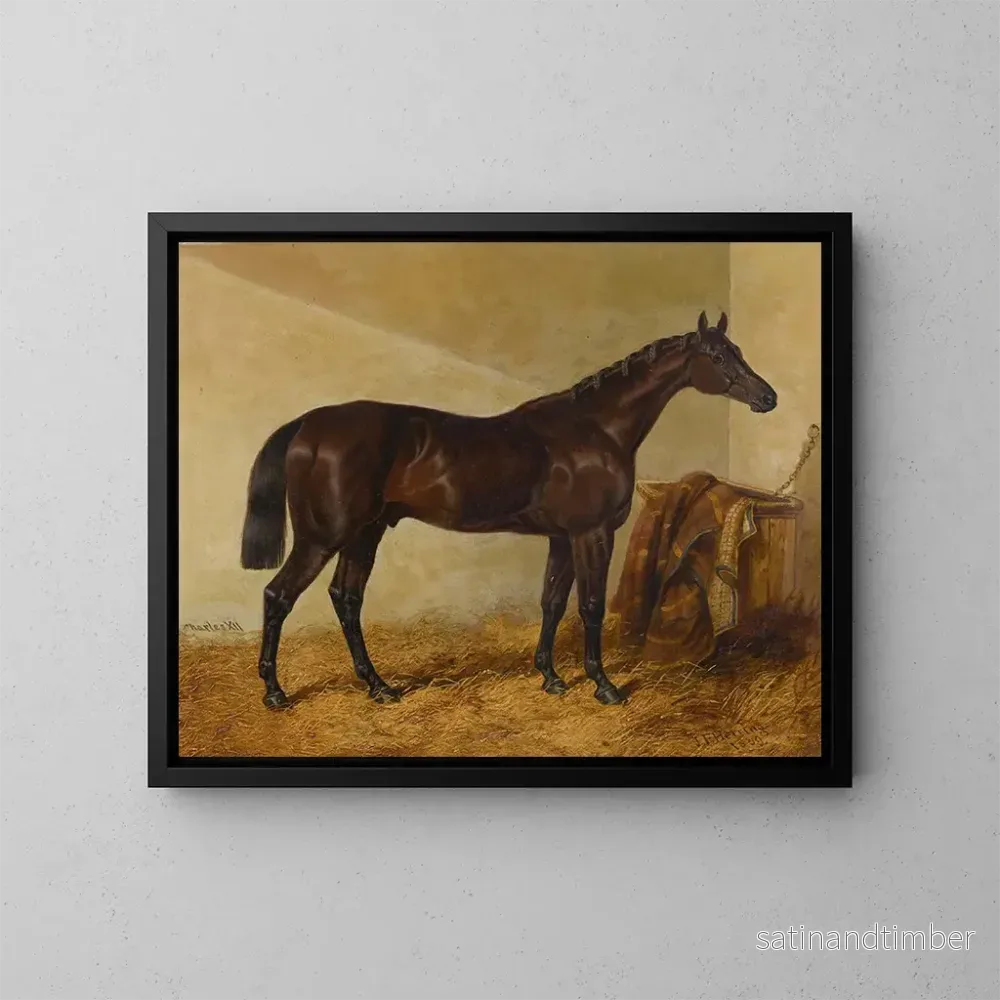 Reproduktion av målningen Charles XII, segrare i St Leger och Gold Cup i Doncaster - John Frederick Herring den äldre