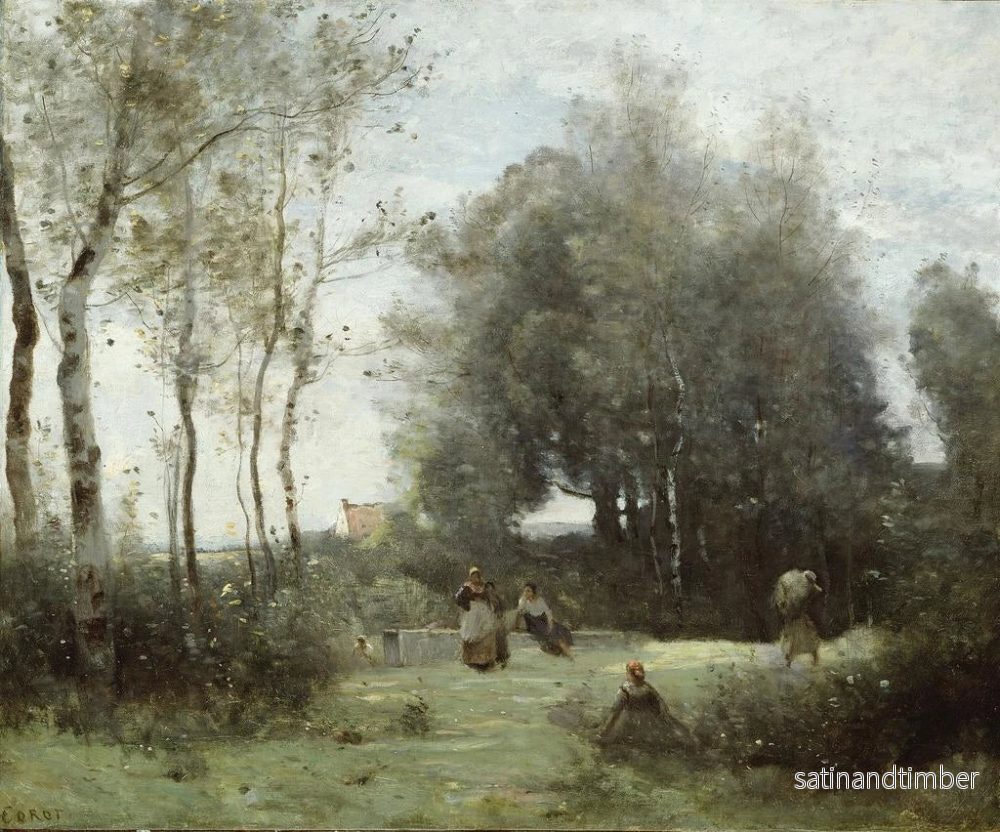 Reproduktion av målningen Le Pont des rendez-vous - Jean-Baptiste-Camille Corot - Bild 2