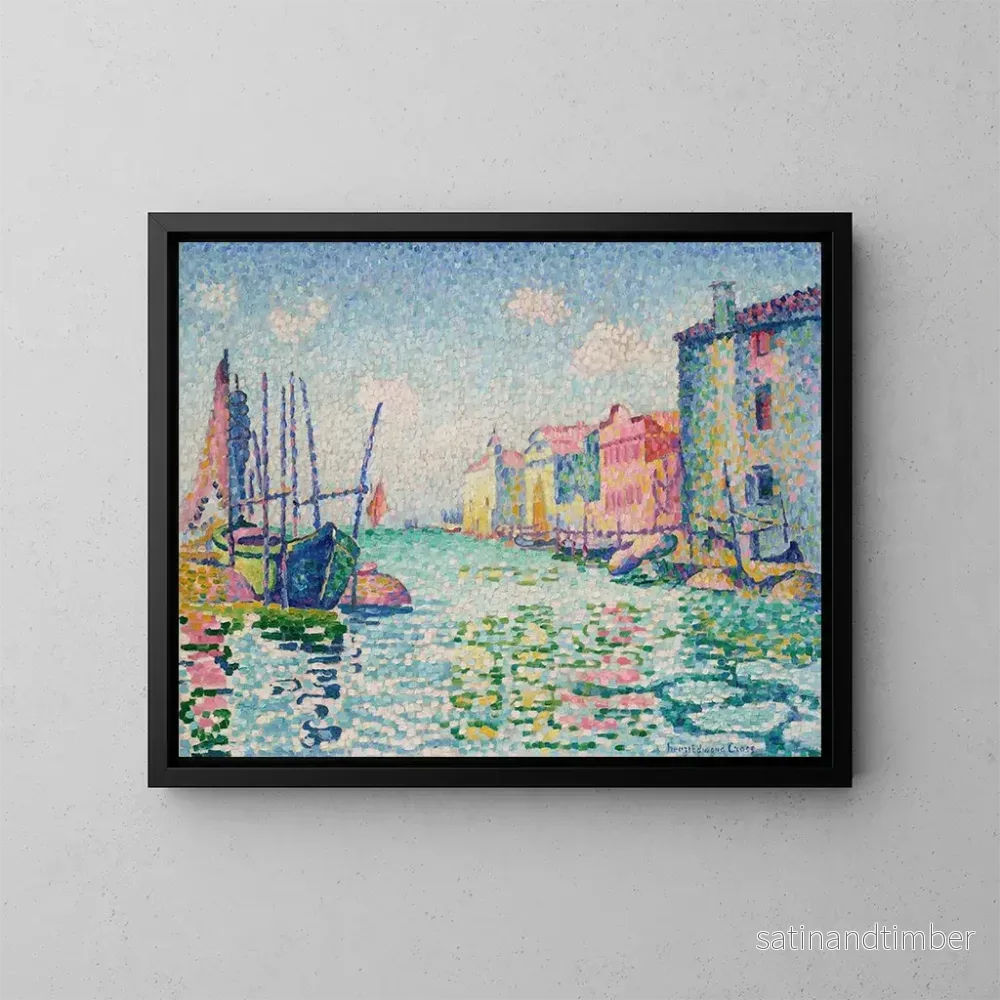Reproduktion av målningen Canal du Ponte Lungo - Henri-Edmond Cross