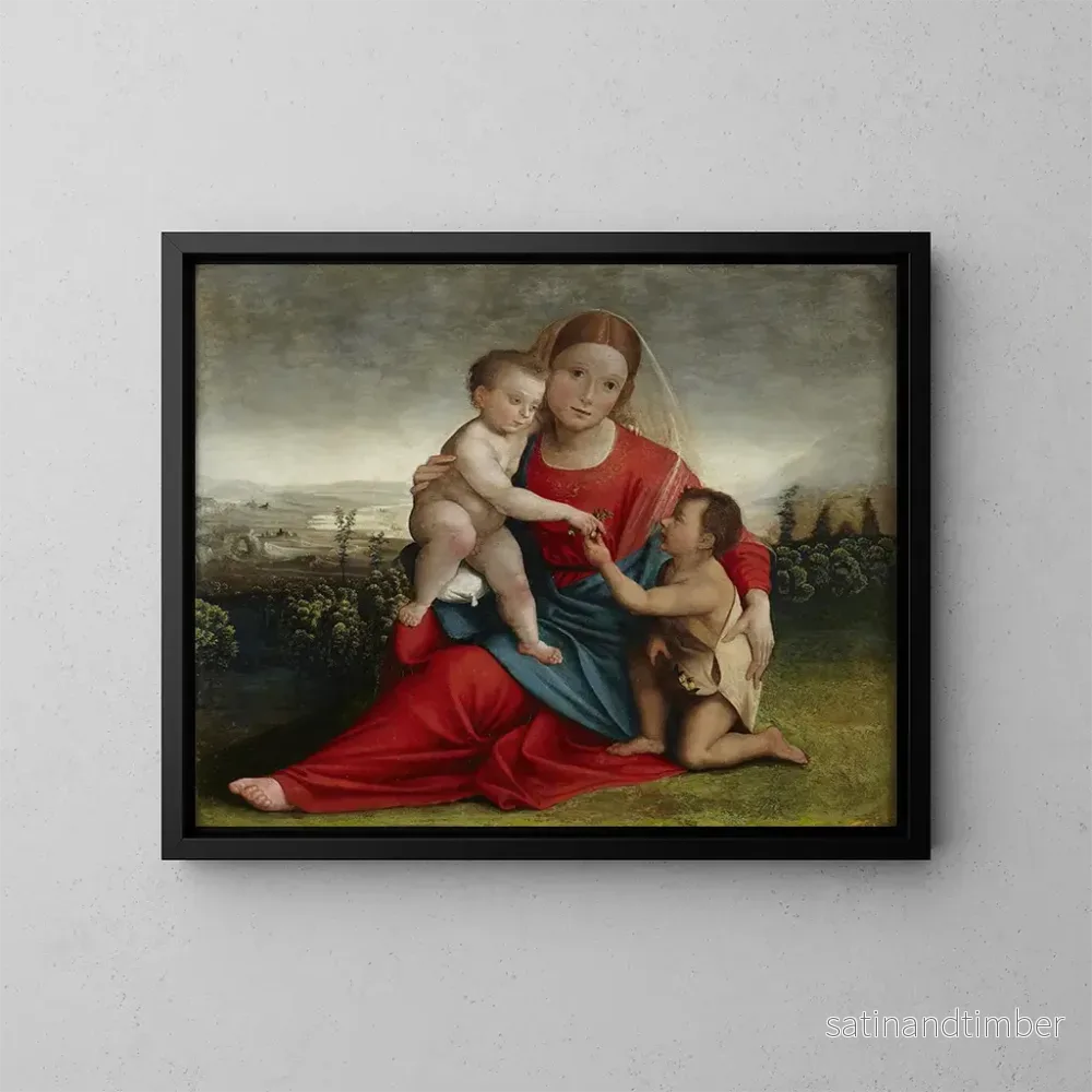 Reproduktion av målningen Vierge à l'Enfant avec l'Enfant Jean - Giovanni Francesco Caroto
