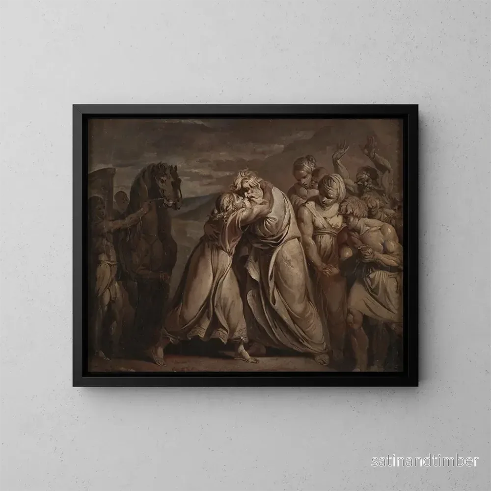 Reproduktion av målningen Joseph återfinner sin far Jakob i öknen – Jean-Antoine Julien de Parme Reproduktion av målningen Joseph återfinner sin far Jakob i öknen – Jean-Antoine Julien de Parme