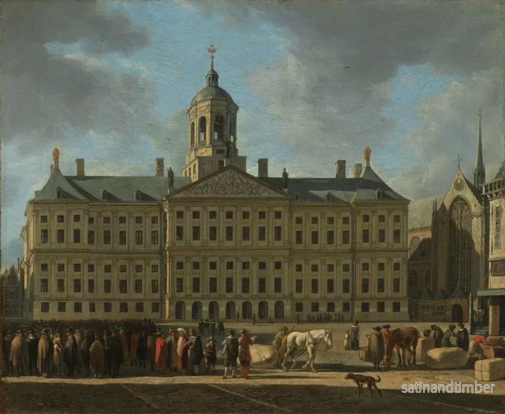 Reproduktion av målningen L'Hôtel de Ville på Damplatsen i Amsterdam - Gerrit Adriaensz Berckheyde - Bild 2