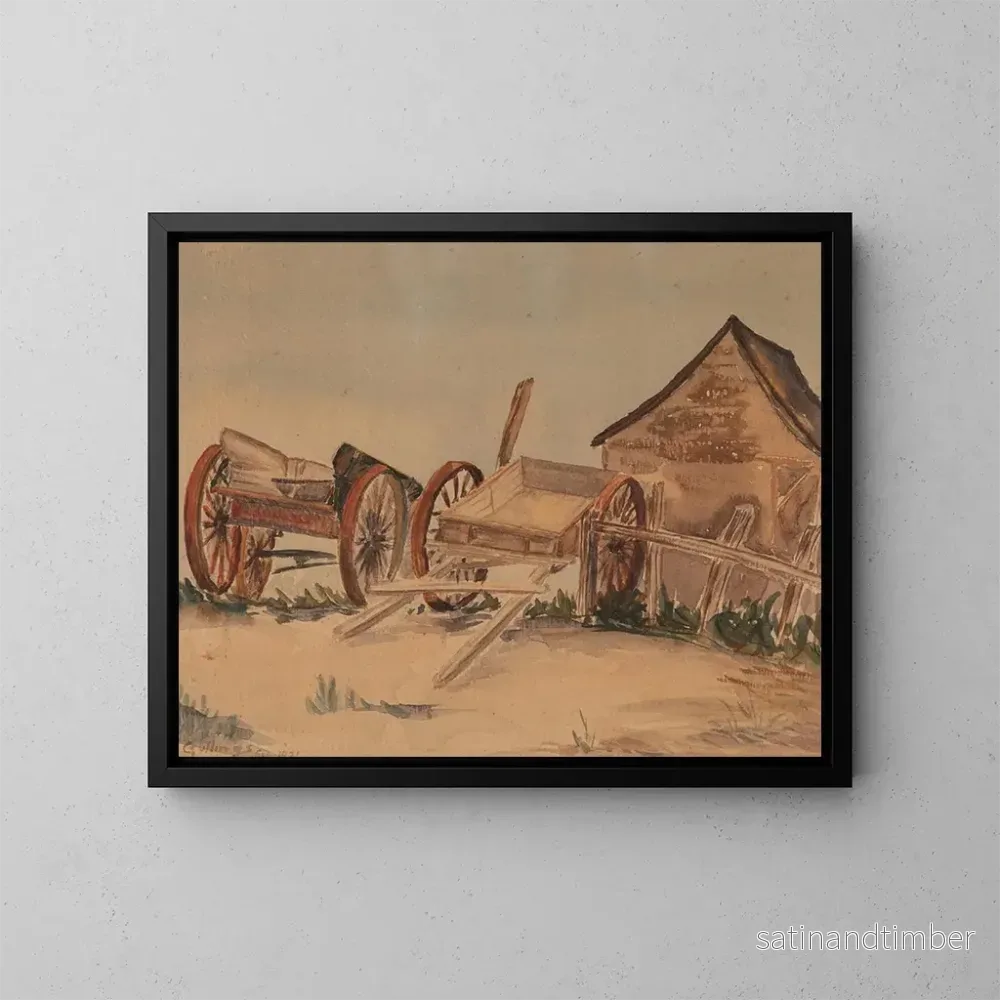 Reproduktion av målningen Wagons - Elling William Gollings