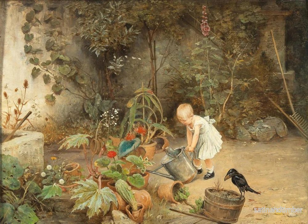 Reproduktion av målningen Le Petit Jardinier - Carl Fröschl - Bild 2