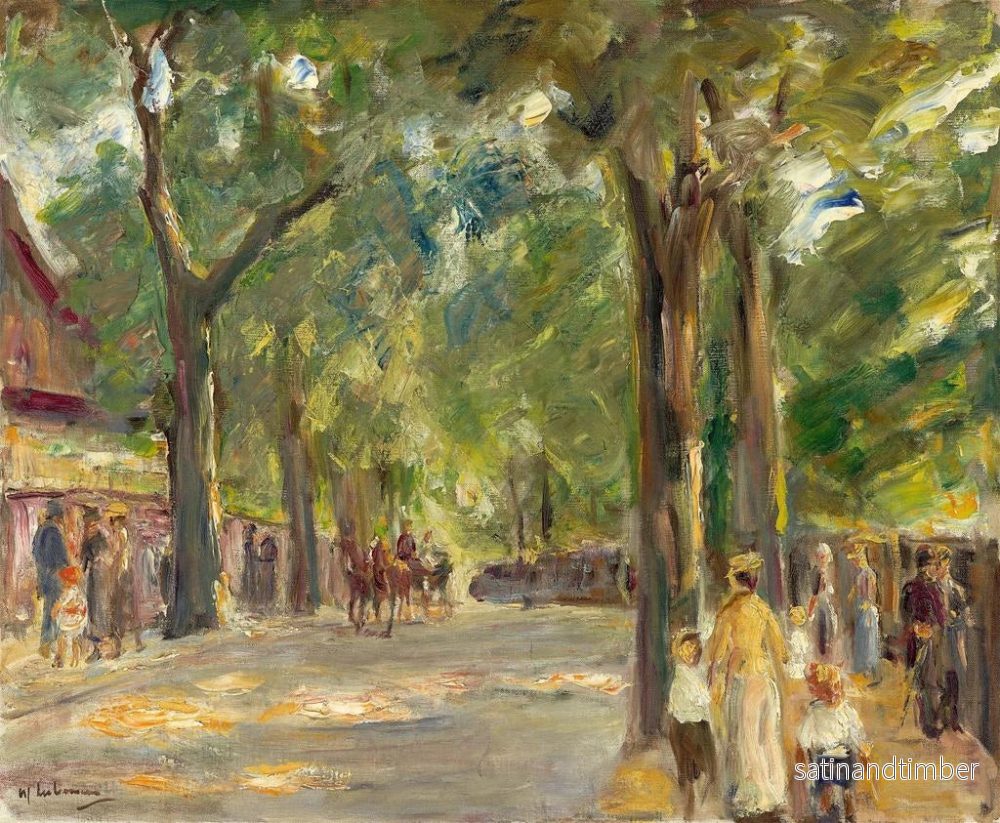 Reproduktion av målningen La grande route du lac à Wannsee avec des promeneurs - Max Liebermann - Bild 2