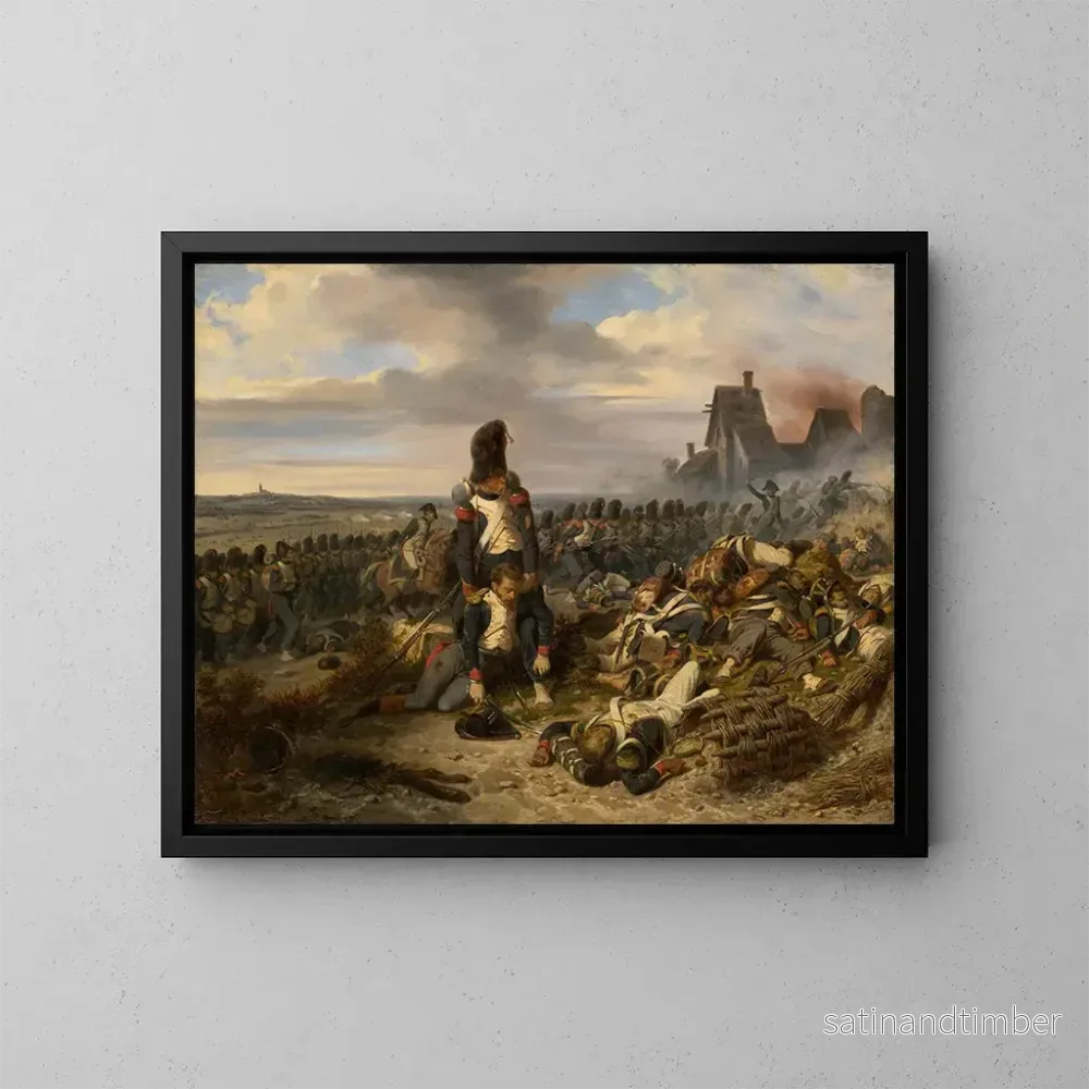 Reproduktion av målningen Scène de bataille - Hippolyte Bellangé