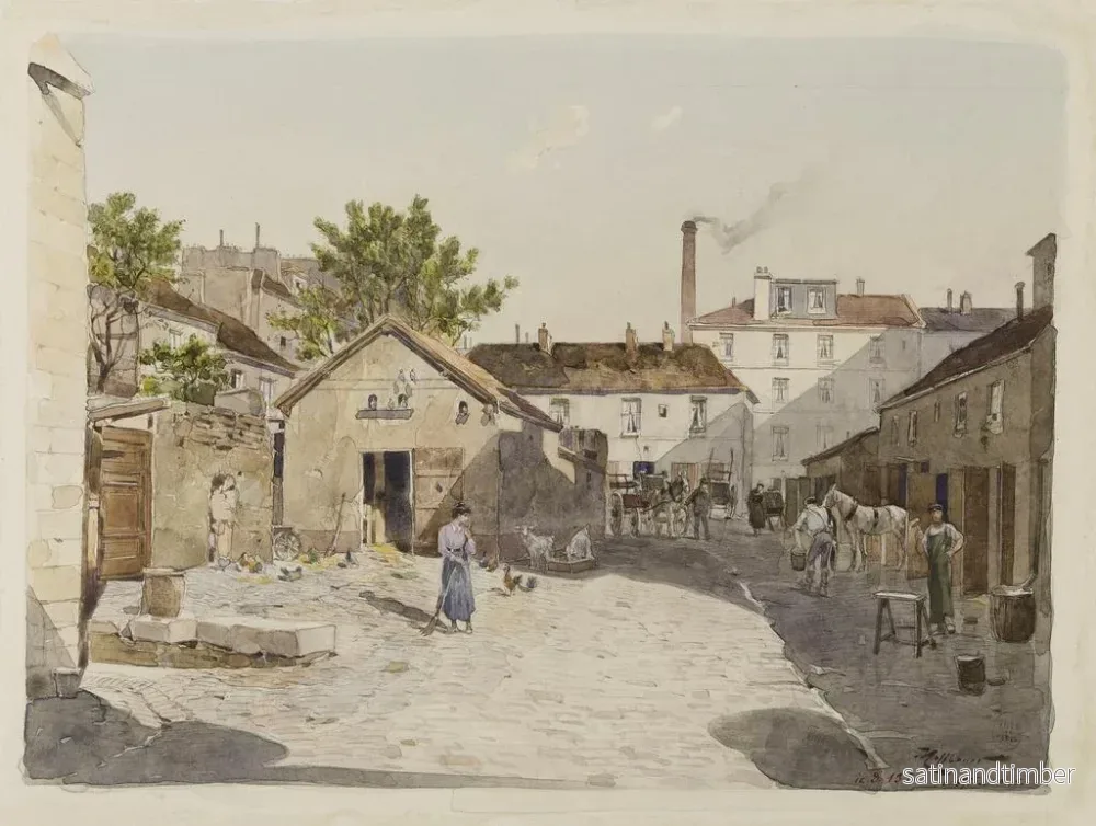 Reproduktion av målningen av gårdsplan, 10 rue de l'Épée de Bois - Fédor Hoffbauer - Bild 2