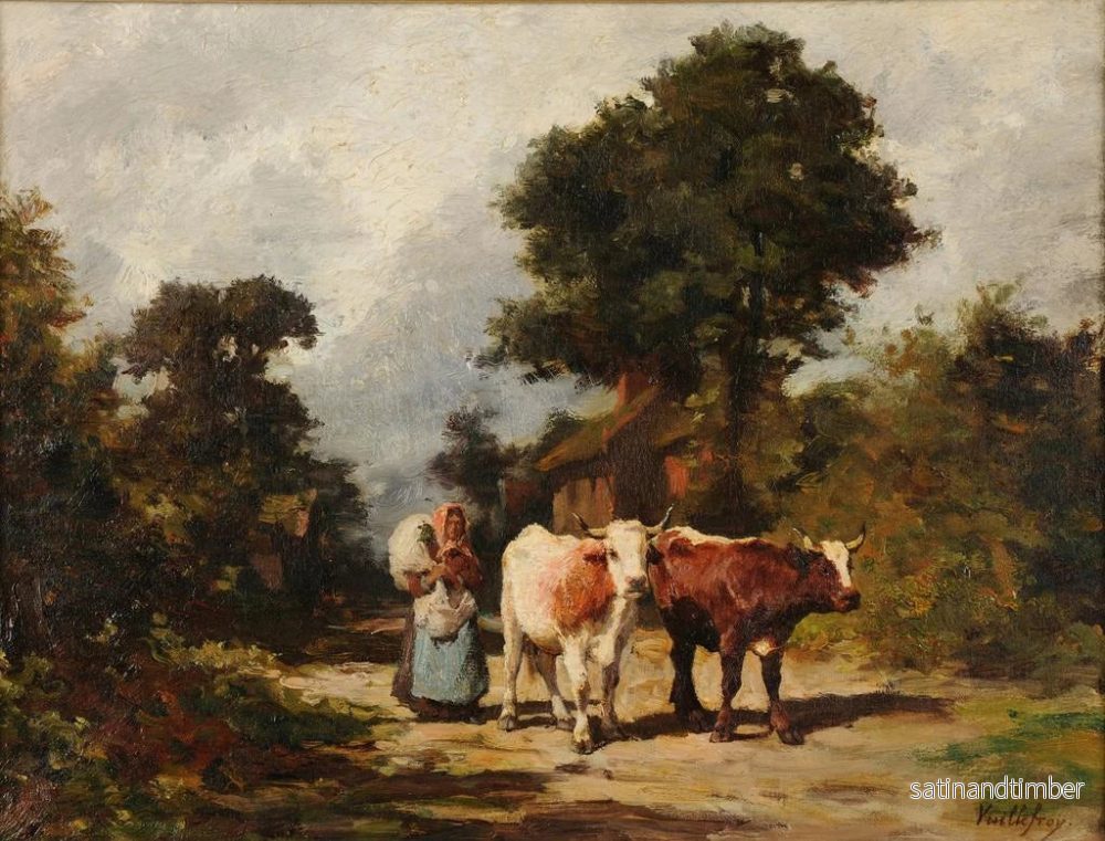 Reproduktion av målningen Le retour de la ferme - Dominique Félix de Vuillefroy - Bild 2