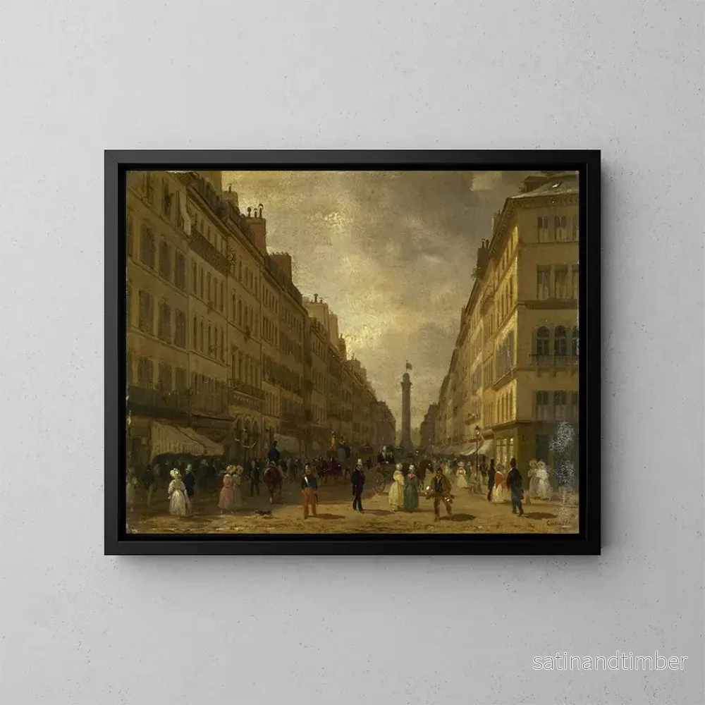 Reproduktion av målningen La rue de la Paix - Giuseppe Canella
