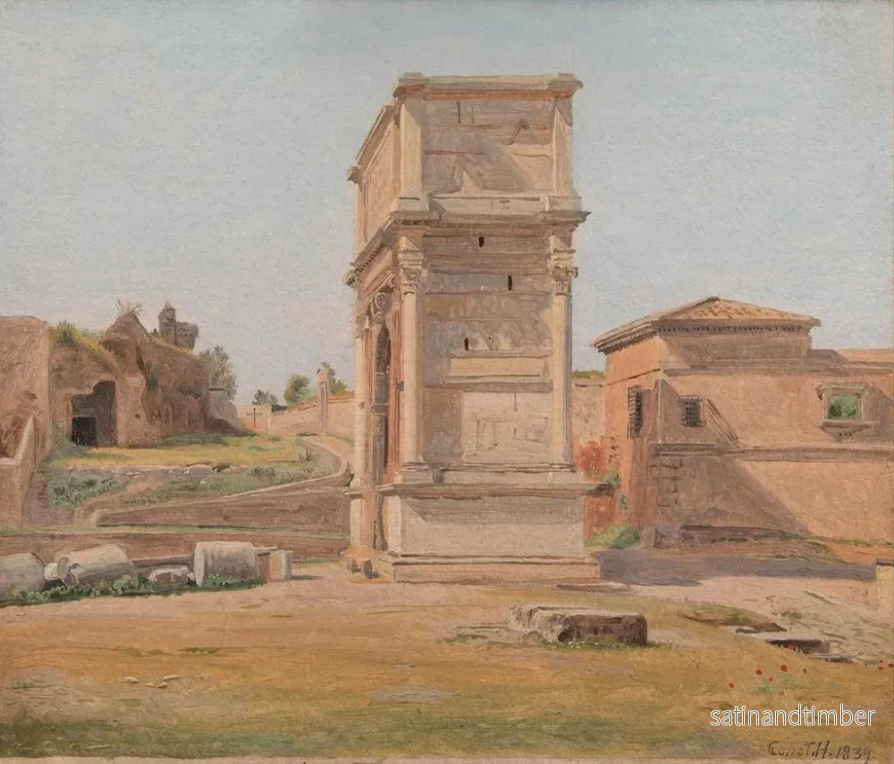 Reproduktion av målningen L'arc de Titus à Rome - Constantin Hansen - Bild 2