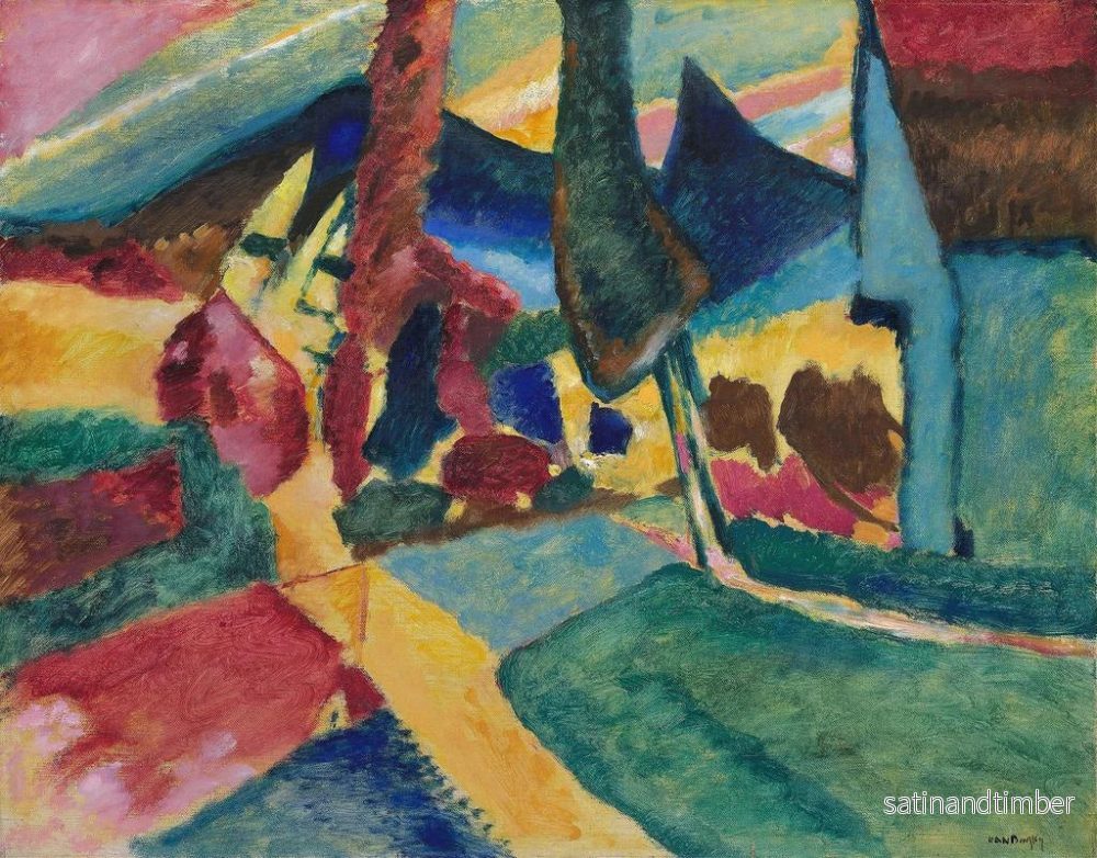 Reproduktion av målningen Landskap med två popplar - Wassily Kandinsky - Bild 2