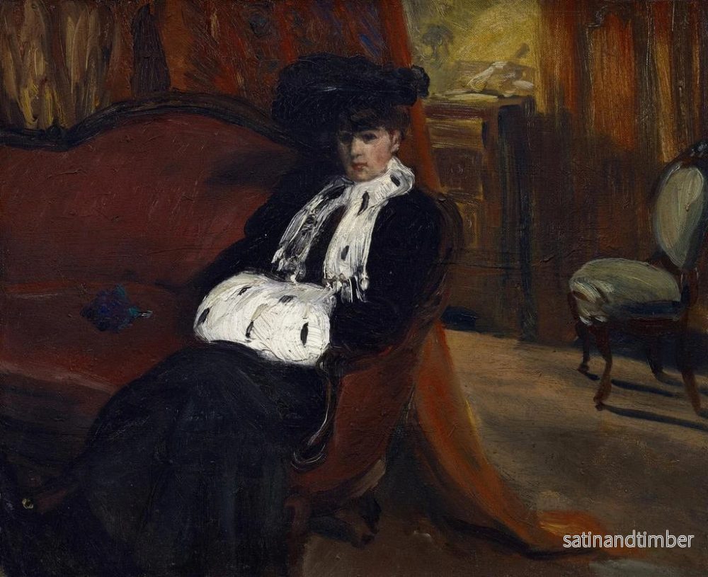 Reproduktion av målningen Le manchon d'hermine - William James Glackens - Bild 2