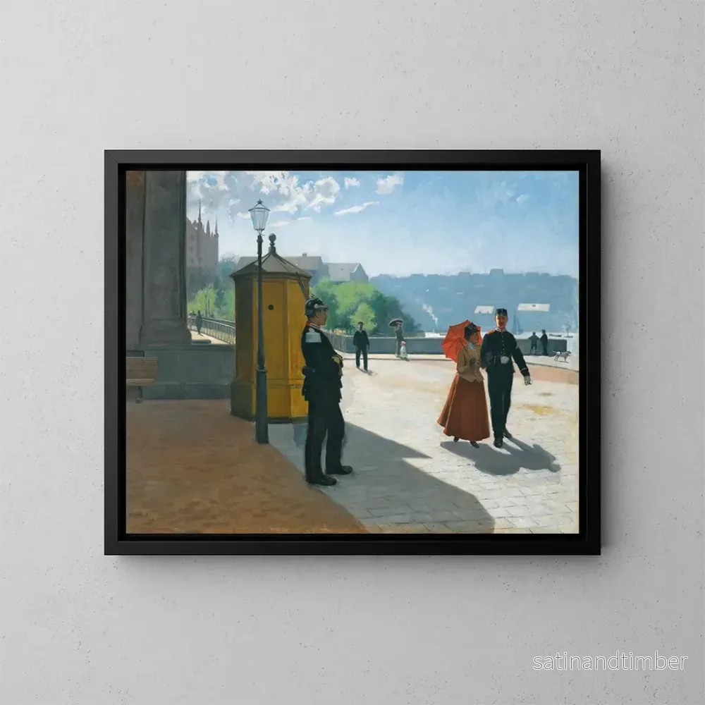 Reproduktion av målningen Soldater framför Nationalmuseum i Stockholm – Carl Hedelin Reproduktion av målningen Soldater framför Nationalmuseum i Stockholm – Carl Hedelin