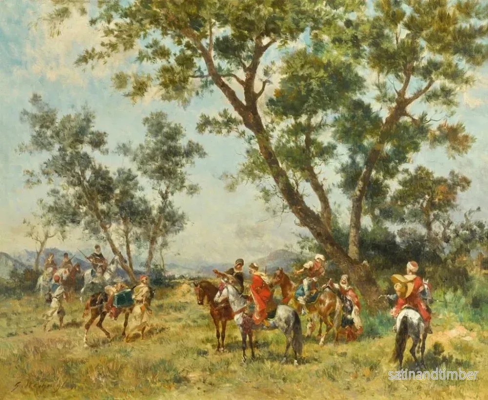 Reproduktion av målningen Cavaliers au repos - Georges Washington - Bild 2
