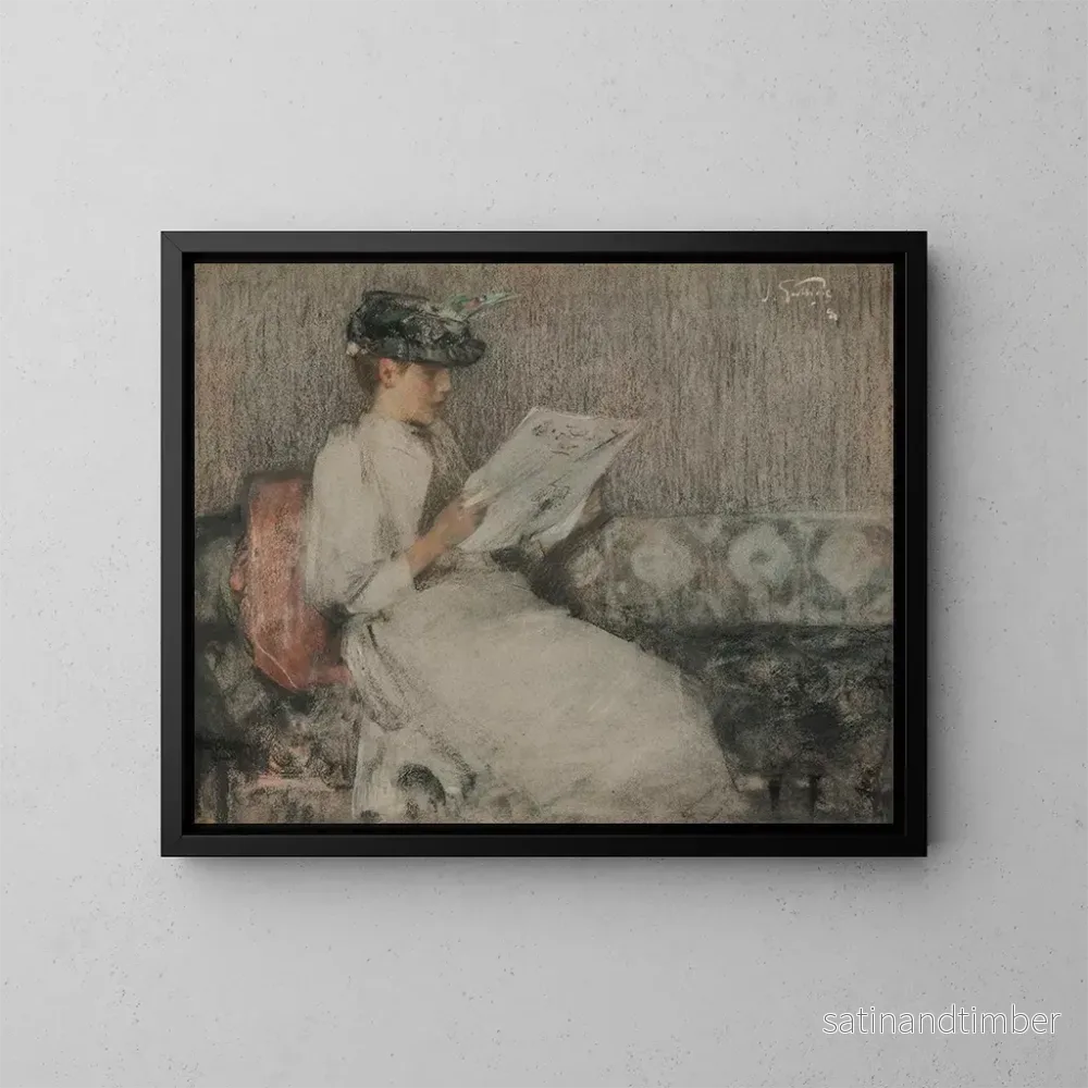 Reproduktion av målningen Le Journal du Matin – James Guthrie Reproduktion av målningen Le Journal du Matin – James Guthrie