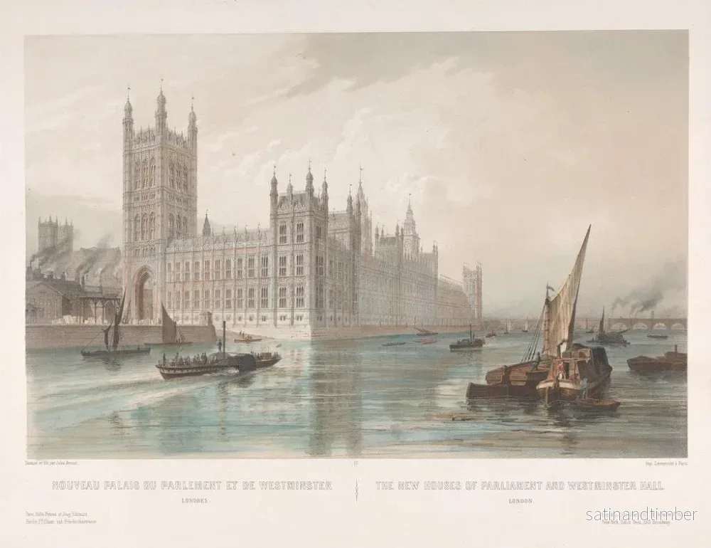 Reproduktion av målningen Nytt Palais de Westminster - Louis Jules Arnout - Bild 2