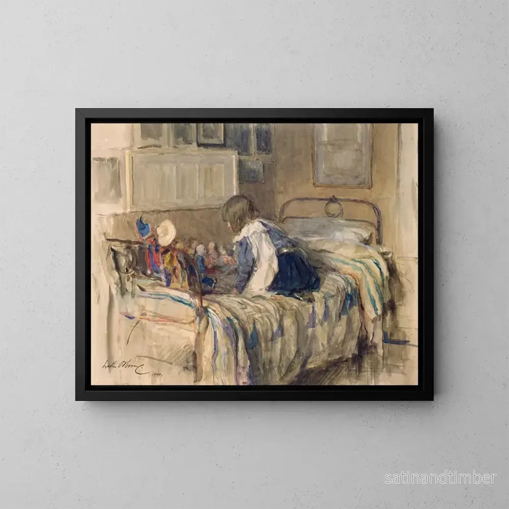 Reproduktion av målningen L'École des poupées - Walter Frederick Osborne