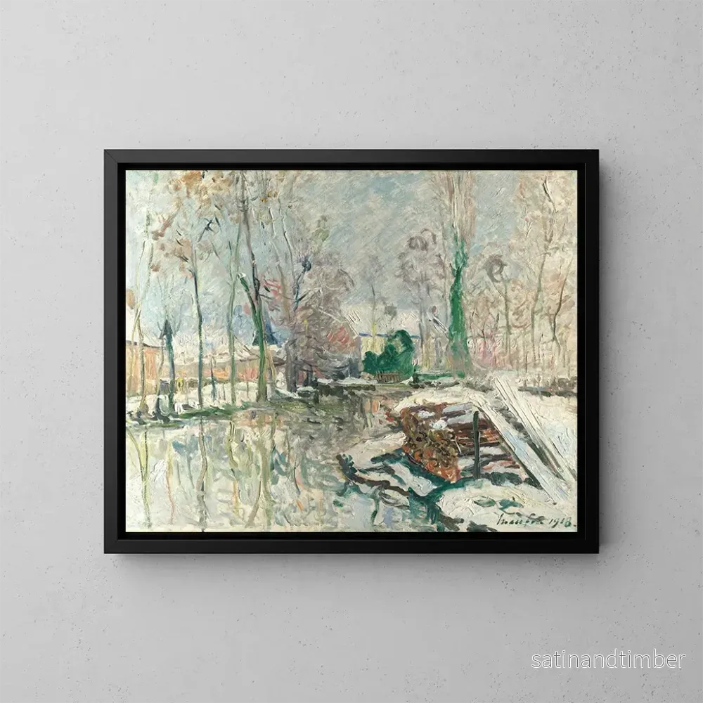 Reproduktion av målningen Les Bords du Boulon en hiver - Maxime Maufra