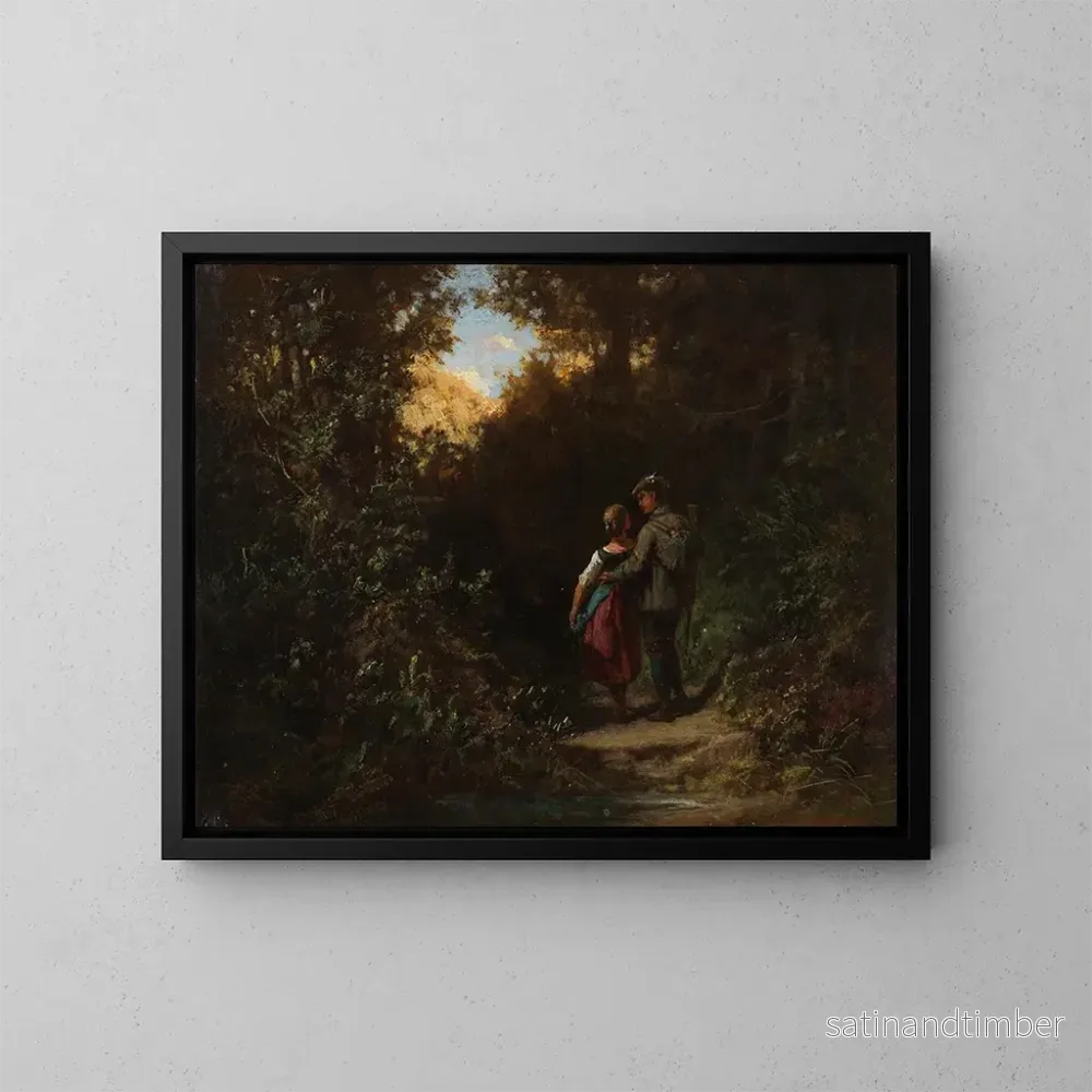 Reproduktion av målningen En jakt – Carl Spitzweg Reproduktion av målningen En jakt – Carl Spitzweg