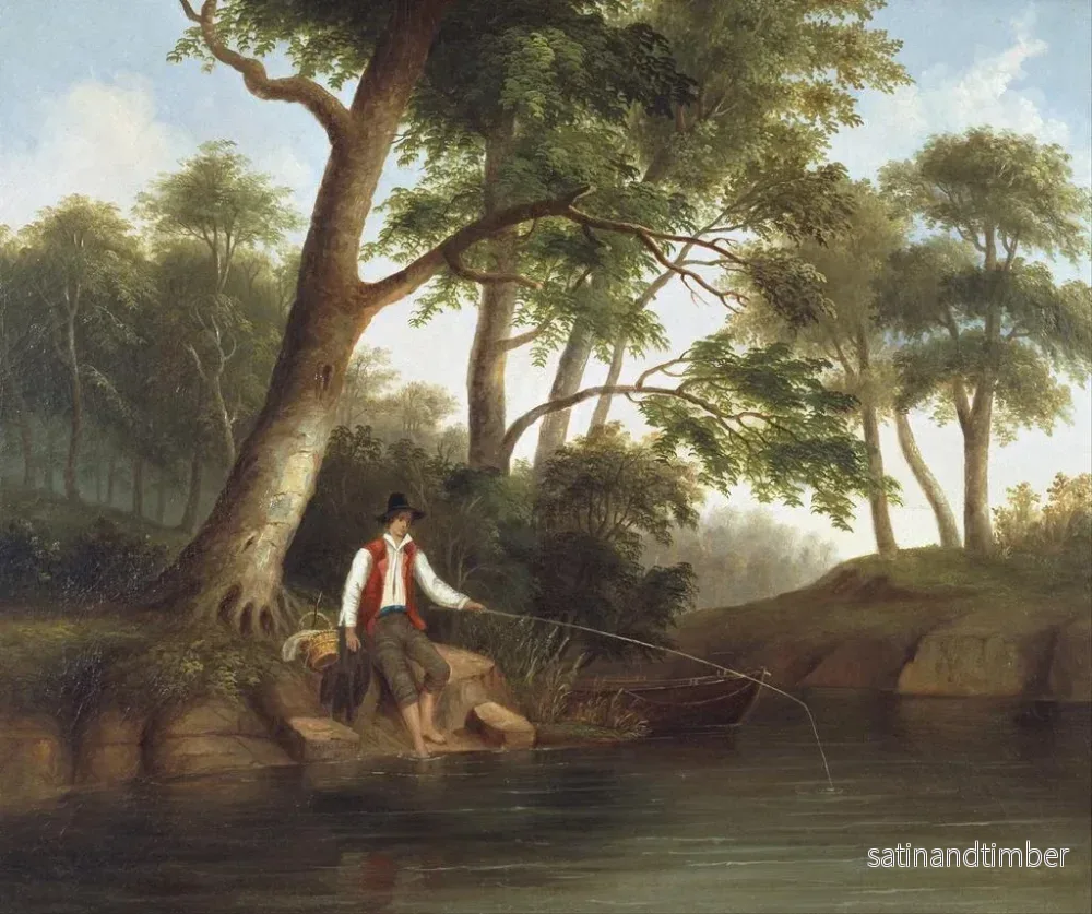 Reproduktion av målningen Man med fiskestang - Robert S. Duncanson - Bild 2