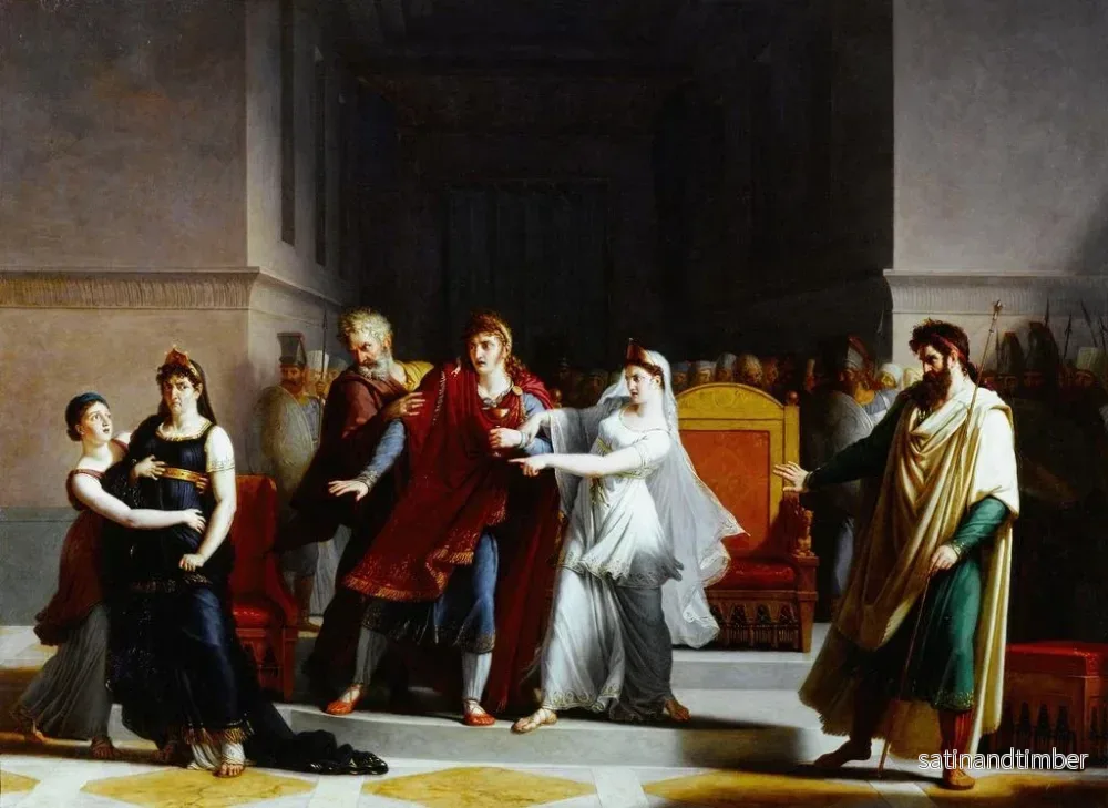 Reproduktion av målningen av sista scenen ur tragedin Rodogune på Théâtre-Français - Jacques Augustin Pajou - Bild 2
