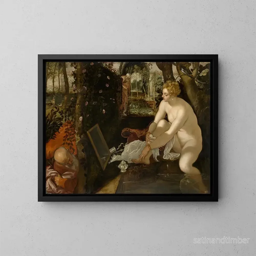 Reproduktion av målningen Susanne och de äldre - Jacopo Tintoretto