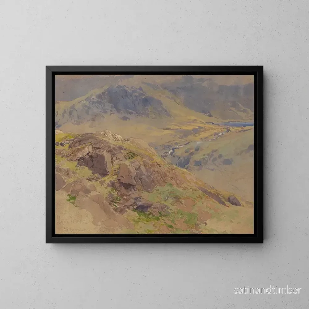 Reproduktion av målningen Llyn Idwal, Nordwales - Edward Theodore Compton