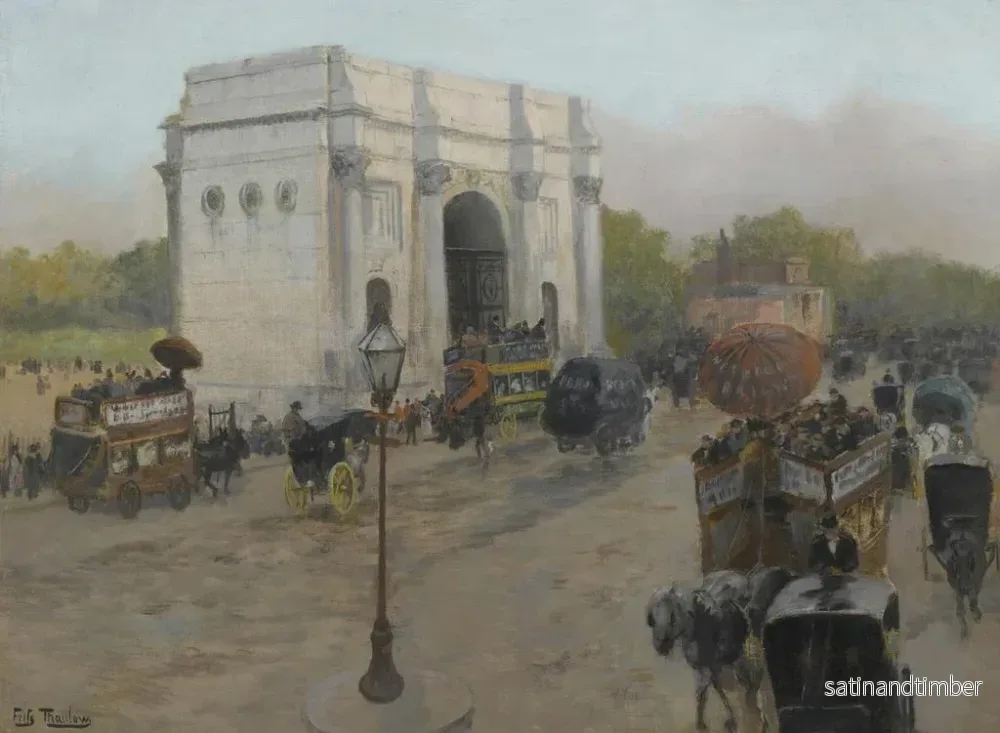 Reproduktion av målningen av Triumfbågen vid Marble Arch, London - Frits Thaulow - Bild 2