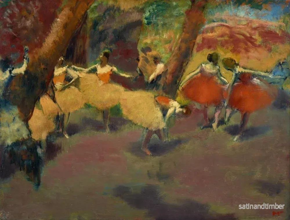 Reproduktion av målningen Före föreställningen - Edgar Degas - Bild 2